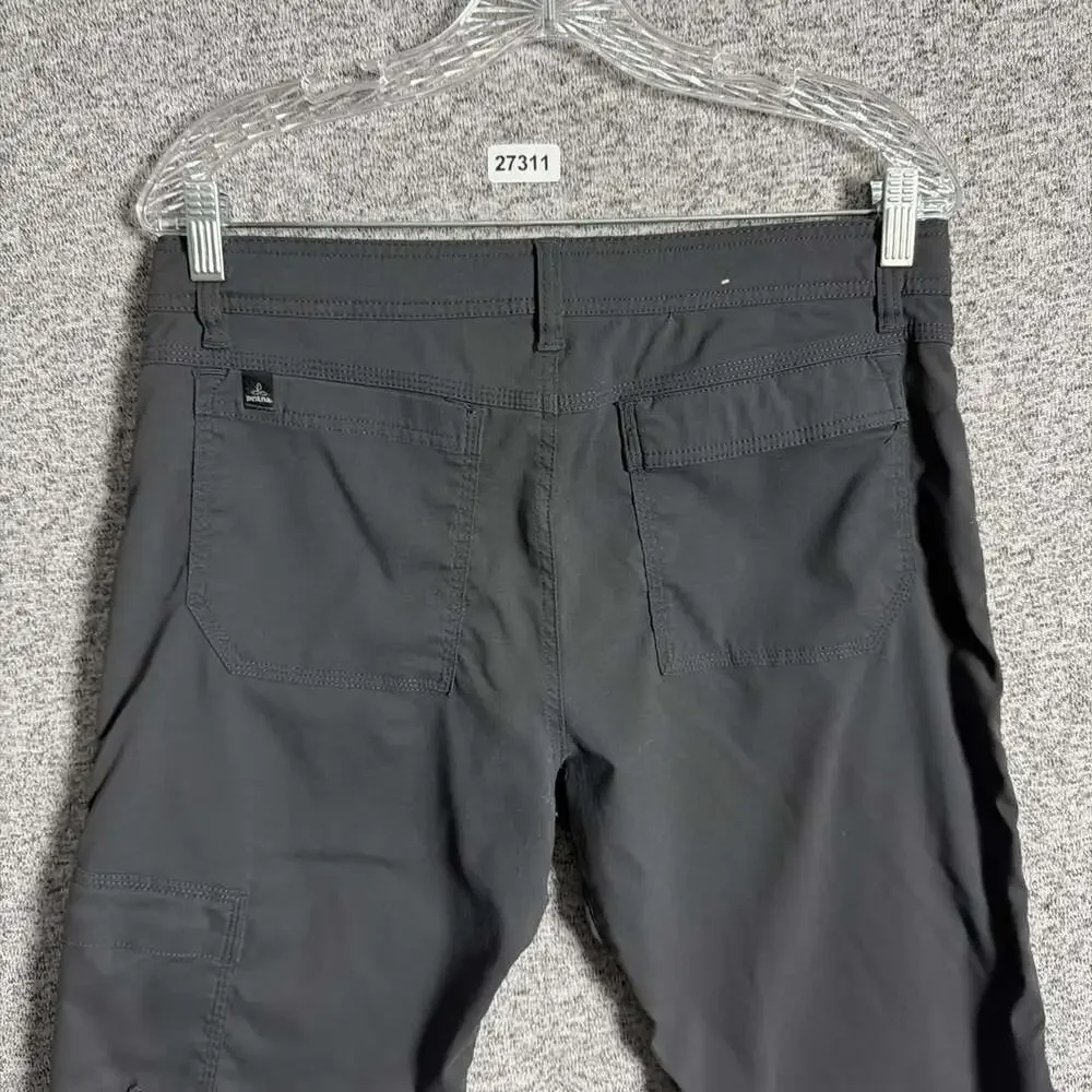 Prana Men's Size 32/32 Gray Nylon Straight Leg Zion Belted Outerwear Pants
